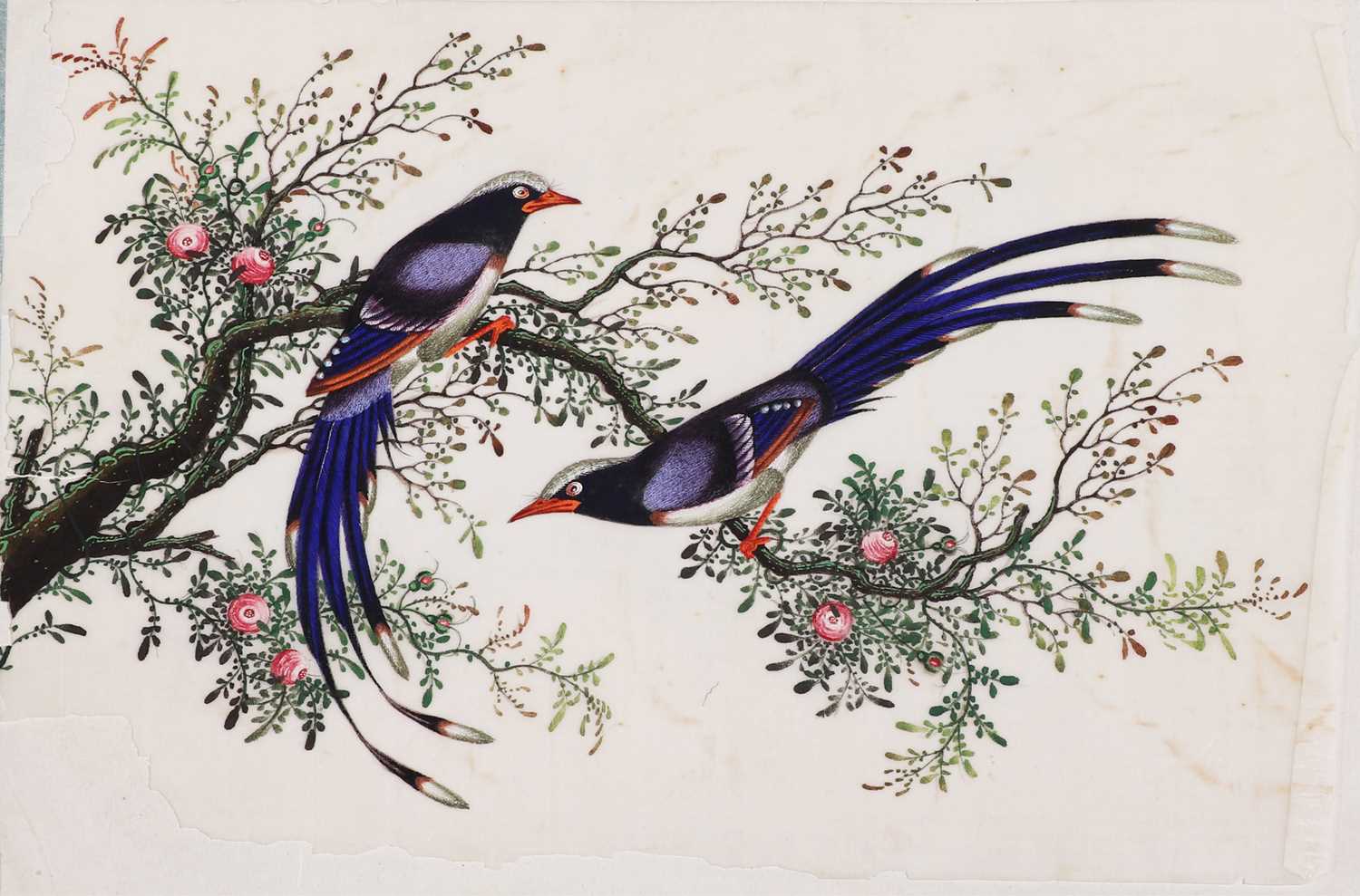 Lot 123 - A Chinese pith paper painting album