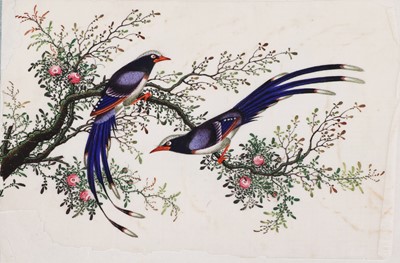 Lot 123 - A Chinese pith paper painting album