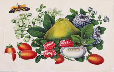 Lot 123 - A Chinese pith paper painting album