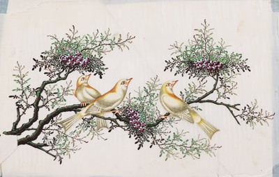 Lot 123 - A Chinese pith paper painting album