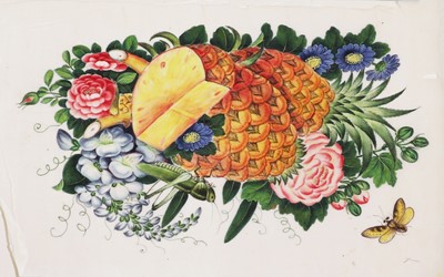 Lot 123 - A Chinese pith paper painting album