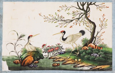 Lot 123 - A Chinese pith paper painting album