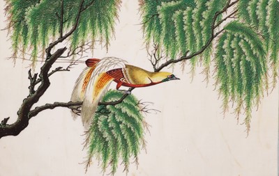 Lot 123 - A Chinese pith paper painting album