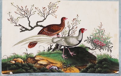 Lot 123 - A Chinese pith paper painting album