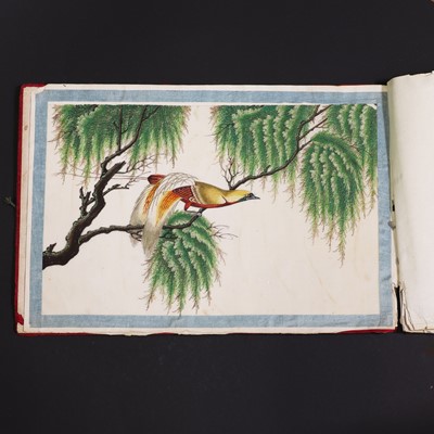 Lot 123 - A Chinese pith paper painting album