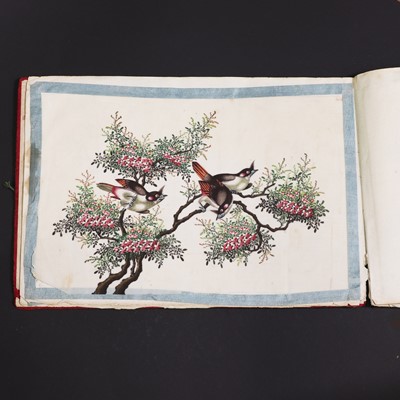 Lot 123 - A Chinese pith paper painting album