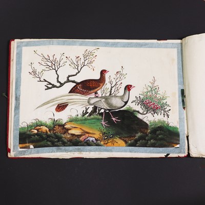 Lot 123 - A Chinese pith paper painting album