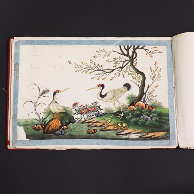 Lot 123 - A Chinese pith paper painting album