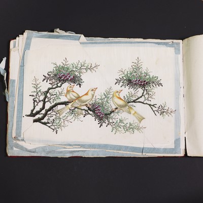 Lot 123 - A Chinese pith paper painting album