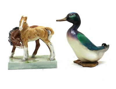 Lot 81 - A Royal Worcester 'Foals' by Doris Lindner