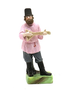 Lot 91 - A Russian Gardner Factory biscuit porcelain figure