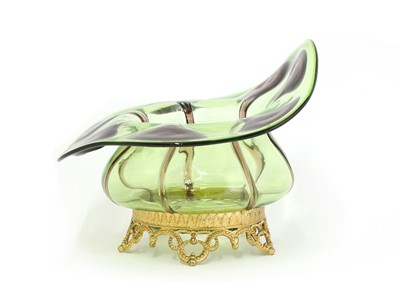 Lot 28 - A glass 'Cairngorm' pattern vase or bowl