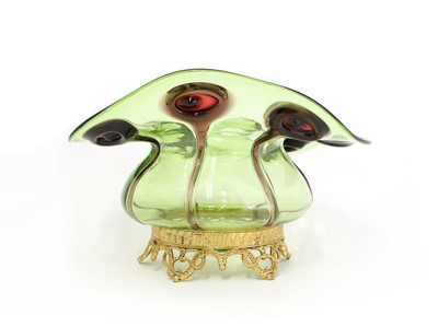 Lot 28 - A glass 'Cairngorm' pattern vase or bowl