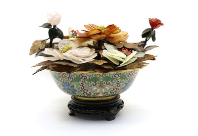 Lot 112 - A Chinese cloisonné bowl