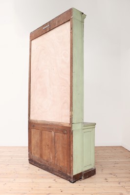 Lot 146 - A pair of green-painted shop vitrines
