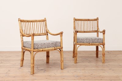 Lot 149 - A pair of bamboo armchairs