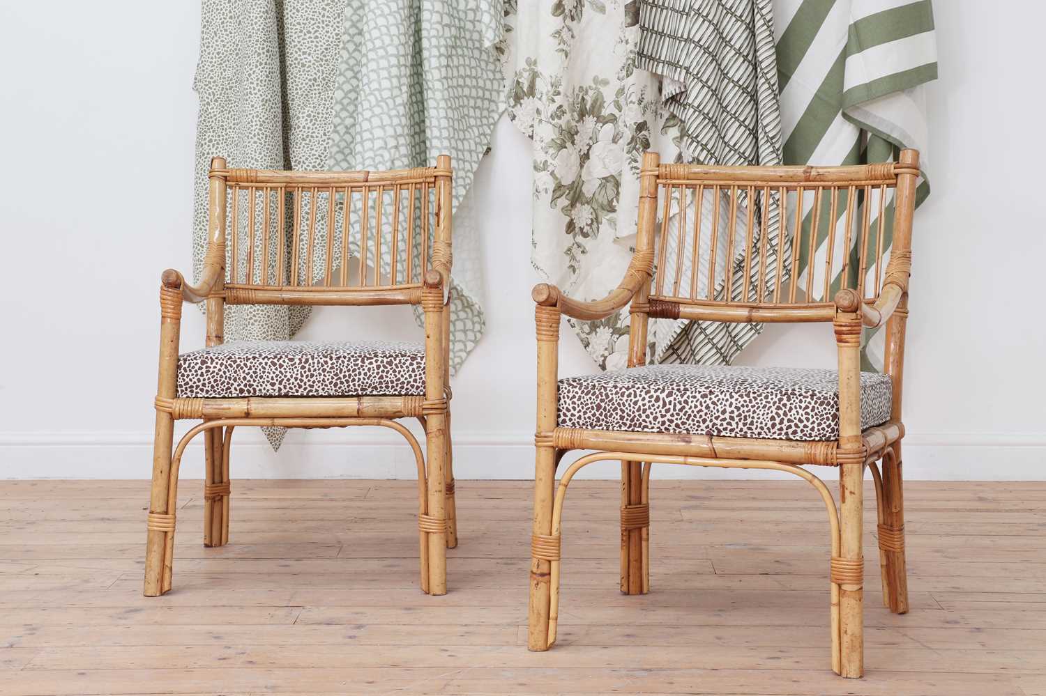 Lot 149 - A pair of bamboo armchairs