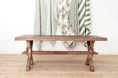 Lot 545 - A limed oak library table