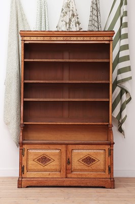 Lot 166 - A Gothic Revival oak open bookcase
