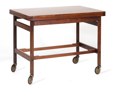 Lot 373 - A Danish rosewood folding-top trolley