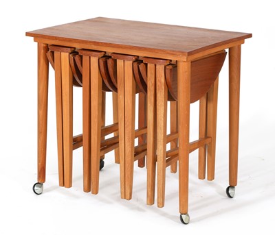 Lot 548 - A Danish mid-century 'Model 312' teak nest of tables
