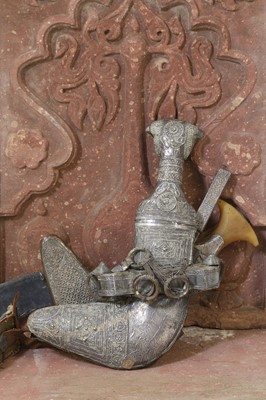 Lot 111 - Two silver jambiyas