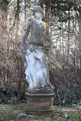 Lot 402 - A composite stone figure of a classical youth