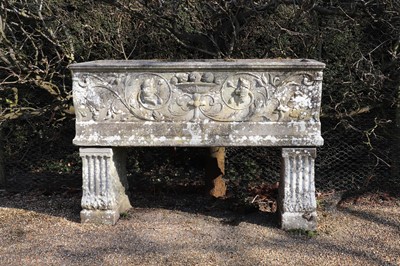 Lot 398 - A composite stone garden trough