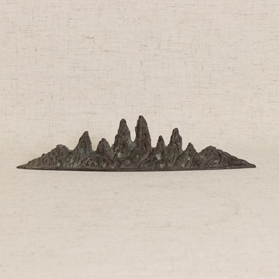 Lot 79 - A Chinese bronze brush rest