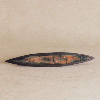 Lot 79 - A Chinese bronze brush rest