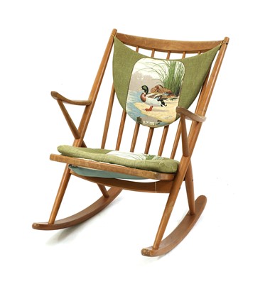 Lot 452 - A Danish rocking chair