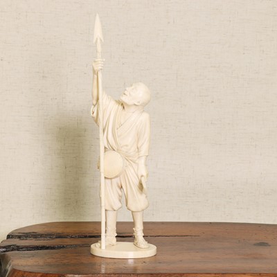 Lot 217 - A Japanese ivory okimono