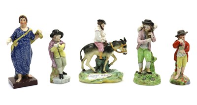 Lot 97 - A Staffordshire pottery hollow cast figure