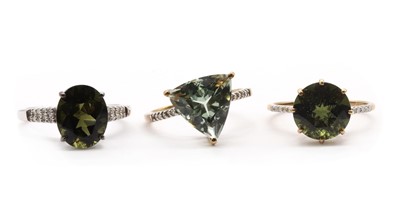 Lot 248 - Three 9ct gold rings