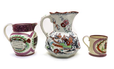Lot 92 - A large Sunderland lustre jug