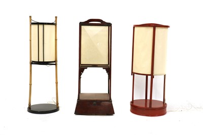Lot 259A - Three Japanese enshū andon lanterns