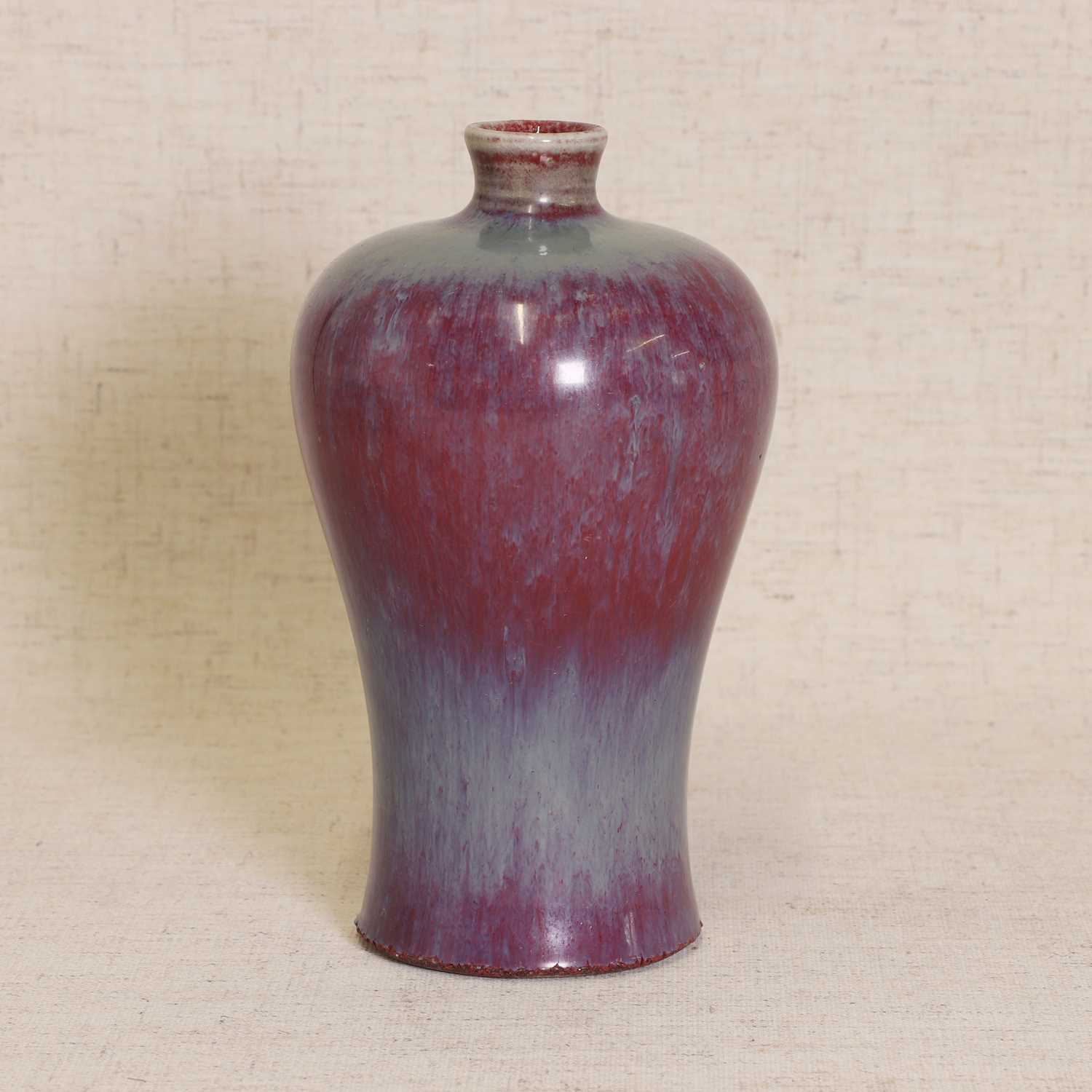 Lot 38 - A Chinese flambé-glazed meiping vase