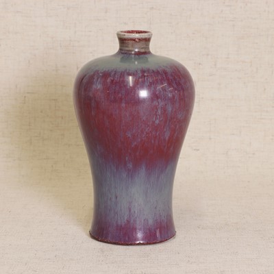 Lot 38 - A Chinese flambé-glazed meiping vase