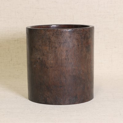 Lot 114 - A Chinese huanghuali brush pot