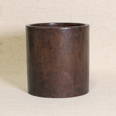 Lot 114 - A Chinese huanghuali brush pot
