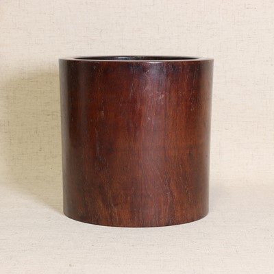 Lot 110 - A Chinese huanghuali brush pot