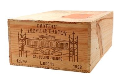 Lot 157 - Chateau Leoville Barton, 2eme Cru Classe, St Julien, 1998 (12, OWC)