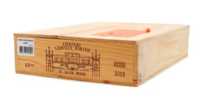 Lot 163 - Chateau Leoville Barton, 2eme Cru Classe, St Julien, 2005 (6, OWC)
