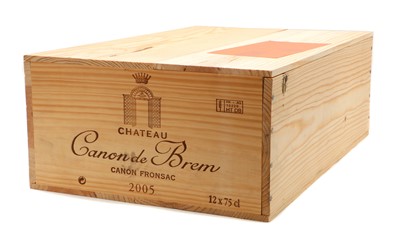 Lot 101 - Chateau Canon de Brem, Canon-Fronsac, 2005 (12, OWC)