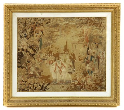 Lot 256 - An Italian needlework panel