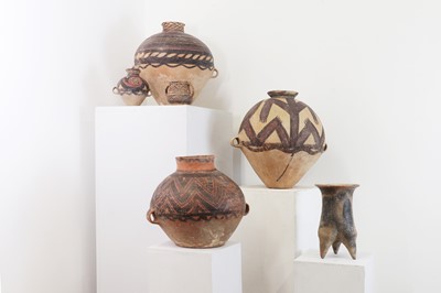 Lot 133 - Six Chinese terracotta jars