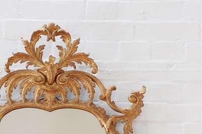 Lot 17 - A George II giltwood mirror