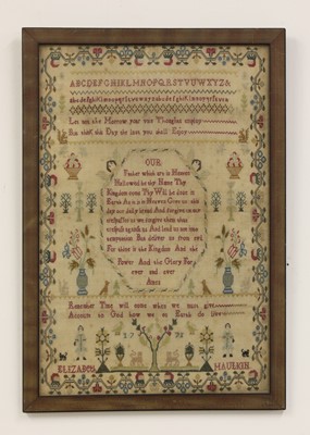 Lot 500 - A George III needlework sampler