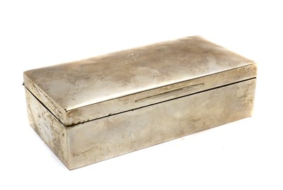 Lot 9 - A silver cigarette box