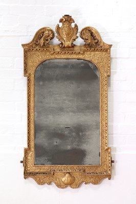 Lot 184 - A pair of George II gilt gesso pier mirrors